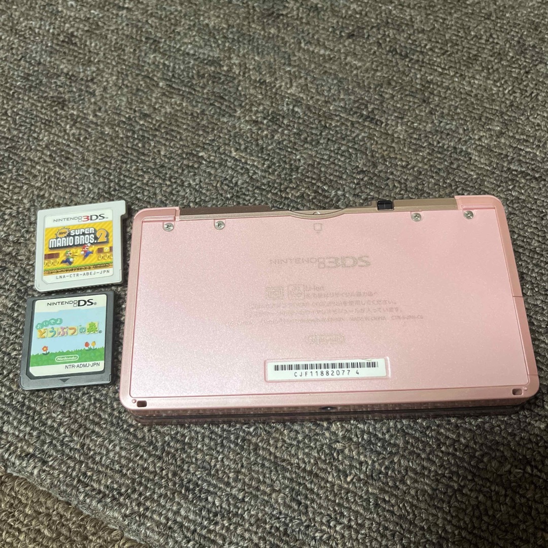 ニンテンドー3DS(ニンテンドー3DS)のニンテンドー3DS ミスティピンク(ソフトおまけ) エンタメ/ホビーのゲームソフト/ゲーム機本体(携帯用ゲーム機本体)の商品写真