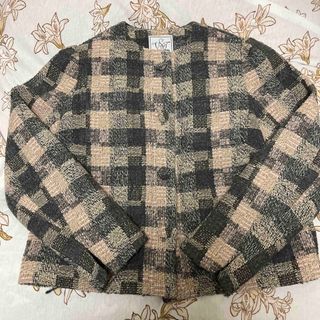 ドゥロワー ツイードジャケット ノーカラージャケット(レディース)の