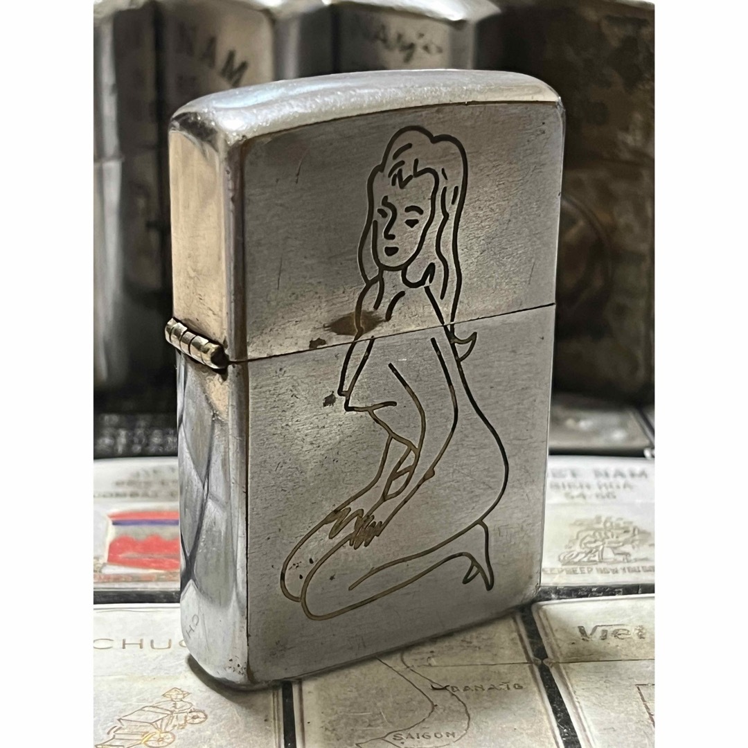 【ベトナムZIPPO】本物 1966年製ベトナムジッポー「ヌードモデル」TAN