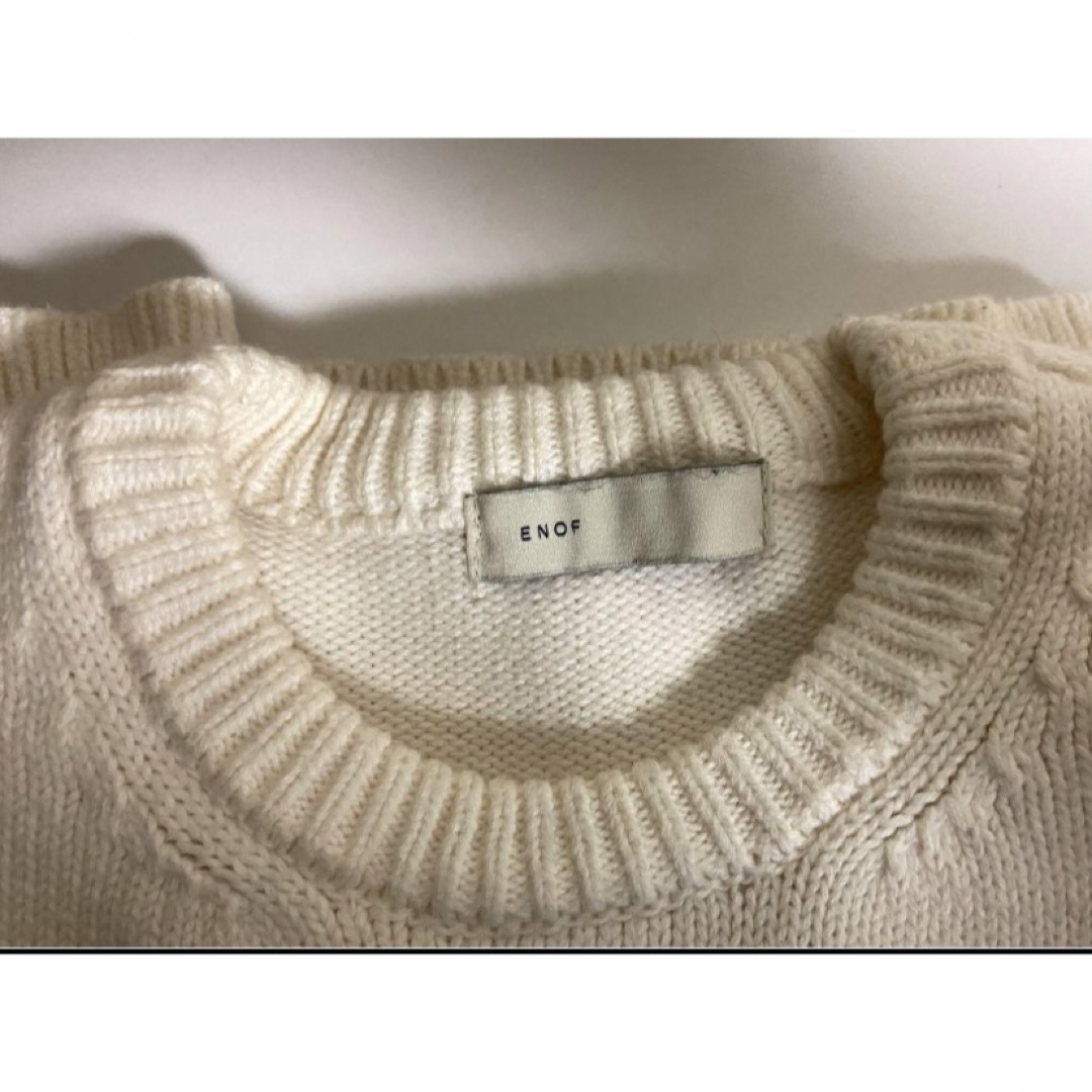 ENOF cotton cashmere knit ニット 白