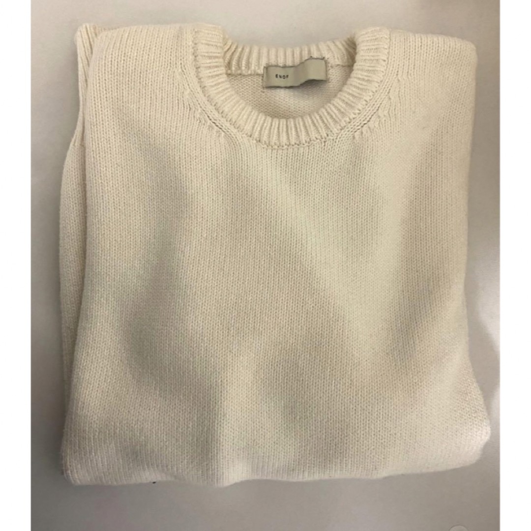 ENOF cotton cashmere knit ニット 白