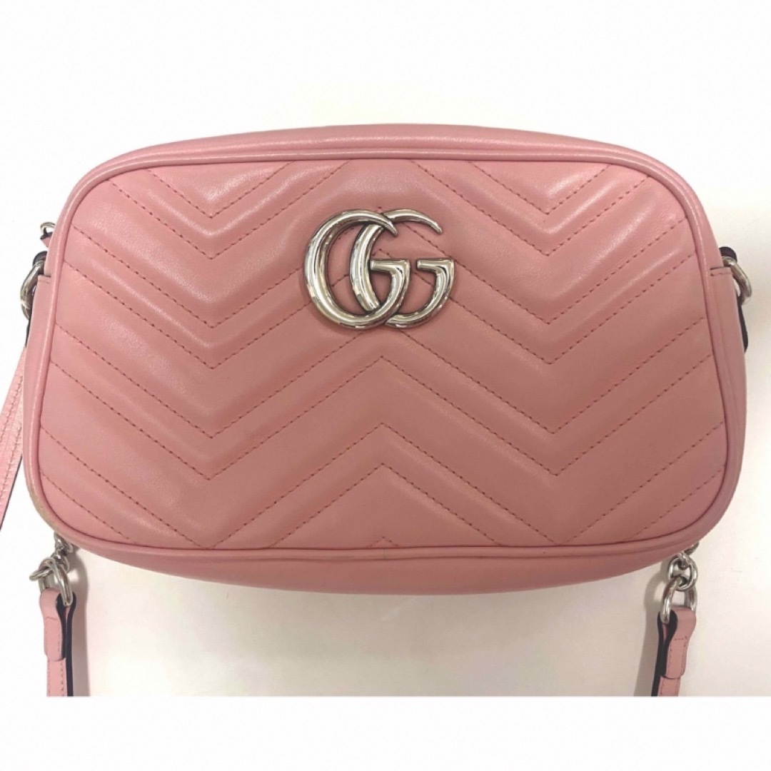 95000円 ピンク GUCCI キルティングスモールショルダーバッグ