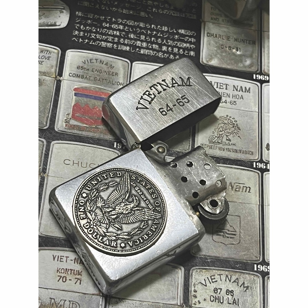 【ベトナムZIPPO】本物 1962年製ベトナムジッポー「メダル貼り」