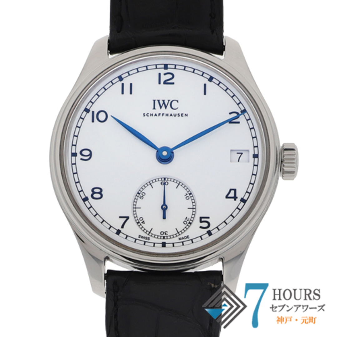 【118051】IWC インターナショナルウォッチカンパニー  IW510212 ポルトギーゼ ハンドワインド 8デイズ ホワイトダイヤル SS/レザー（クロコ） 手巻き ギャランティーカード 純正ボックス 腕時計 時計 WATCH メンズ 男性 男 紳士