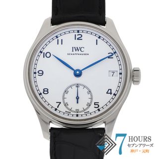 インターナショナルウォッチカンパニー(IWC)の【118051】IWC インターナショナルウォッチカンパニー  IW510212 ポルトギーゼ ハンドワインド 8デイズ ホワイトダイヤル SS/レザー（クロコ） 手巻き ギャランティーカード 純正ボックス 腕時計 時計 WATCH メンズ 男性 男 紳士【中古】(腕時計(アナログ))