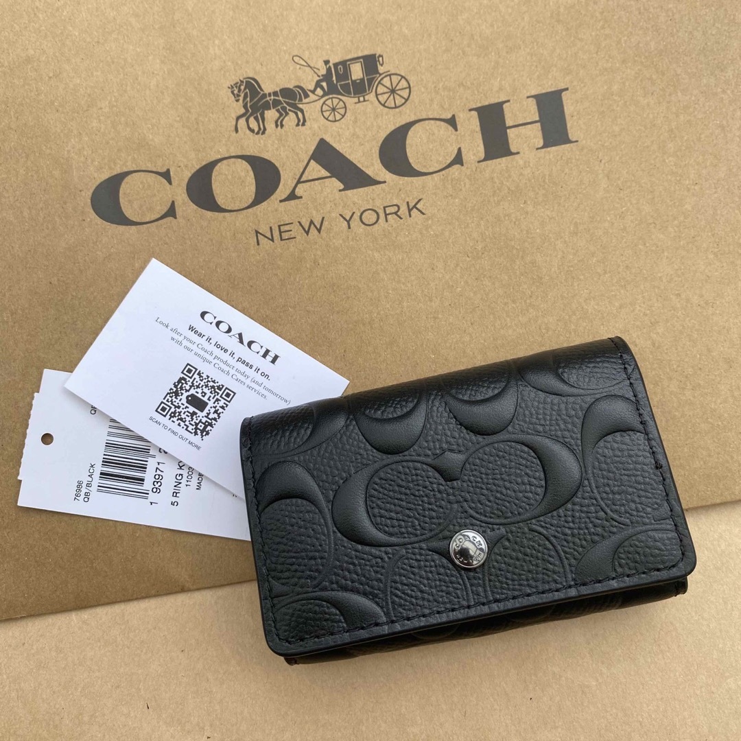 COACH コーチ キーケース カードケース 76986 ブラック