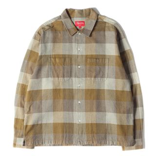 Supreme シュプリーム カジュアルシャツ S 黄x紺(チェック)
