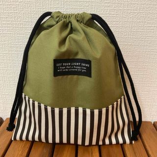 414【2点100円、3点200円引き】シンプル巾着袋(外出用品)