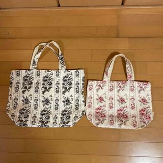 ローラアシュレイ(LAURA ASHLEY)のユニクロxCABBAGES&ROSES キャベジズ＆ローゼズ バック  大小(トートバッグ)