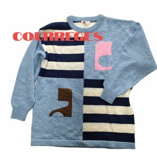 Courreges クレージュ セーター ニット ウール アンゴラ 新品 ロゴ