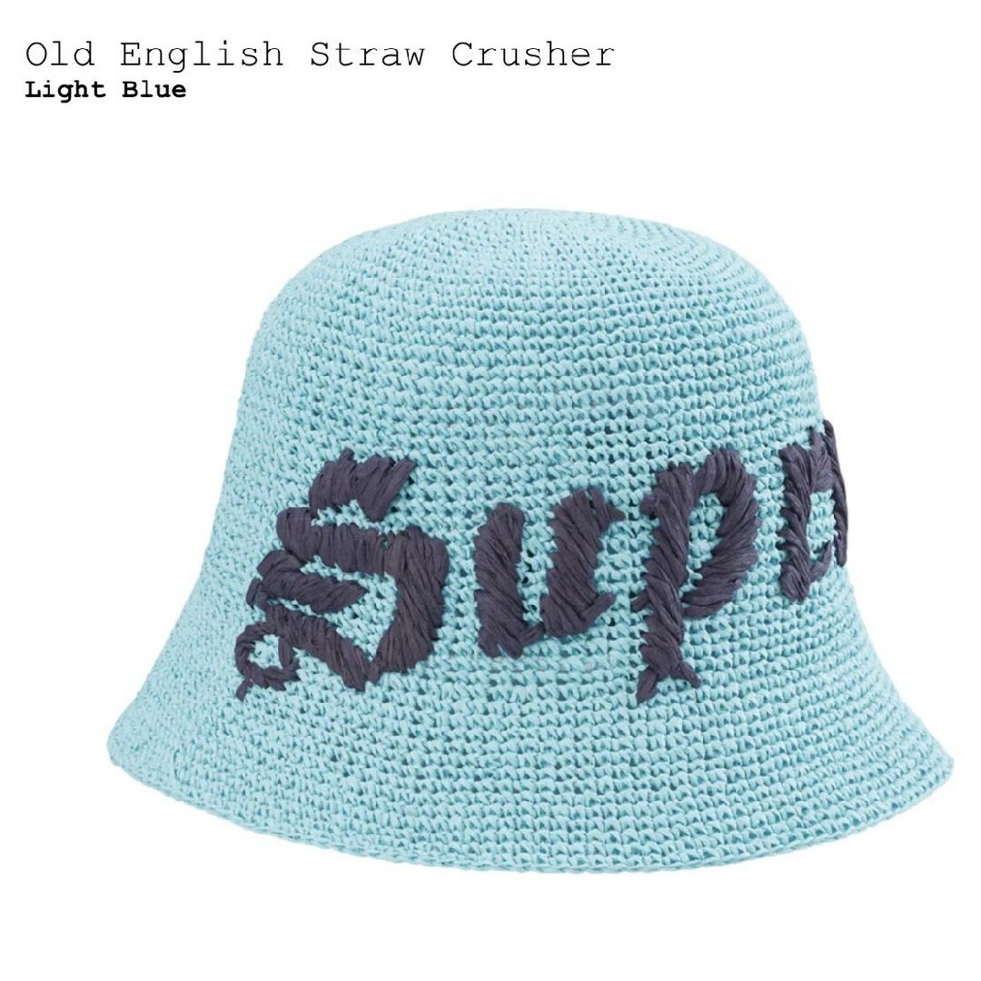 Supreme Old English Straw Crusher帽子