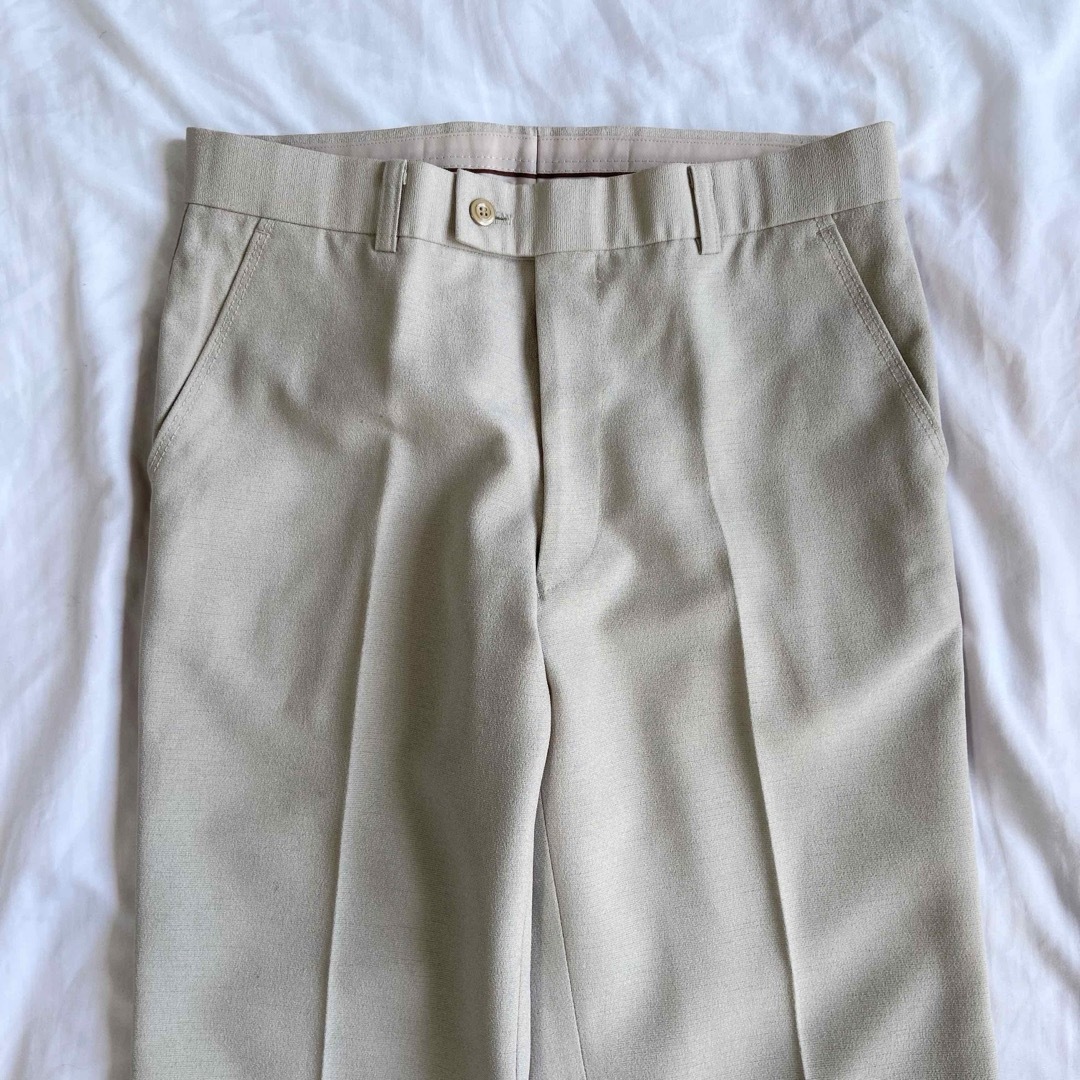 ◯ 70〜80s VINTAGE ホワイトフレアスラックス スラックス ◯ 70〜80s VINTAGE ホワイトフレアスラックス スラックス