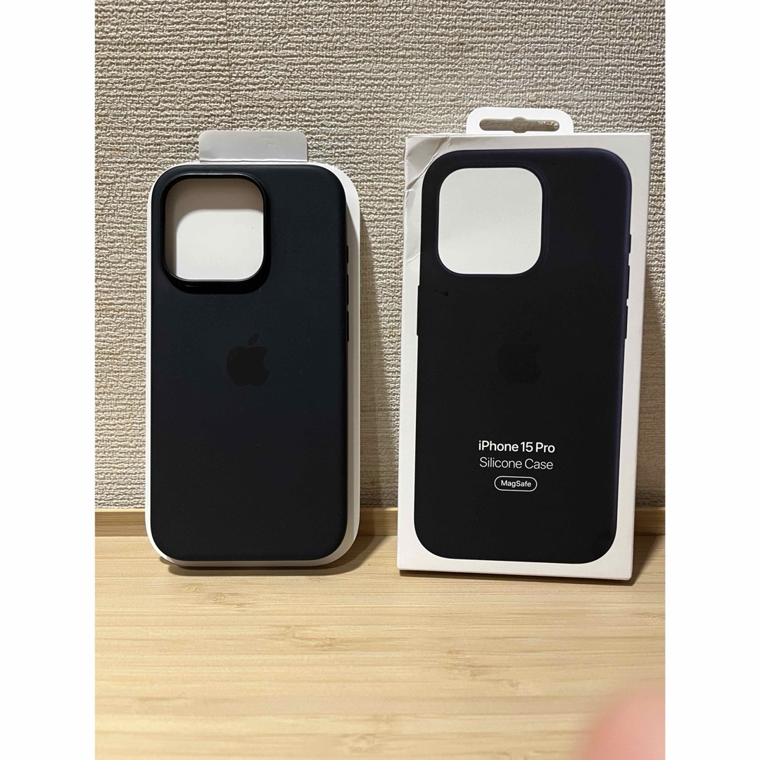 #iPhone15Pro 純正のシリコーンケース（黒）マグセーフ スマホ/家電/カメラのスマホアクセサリー(iPhoneケース)の商品写真