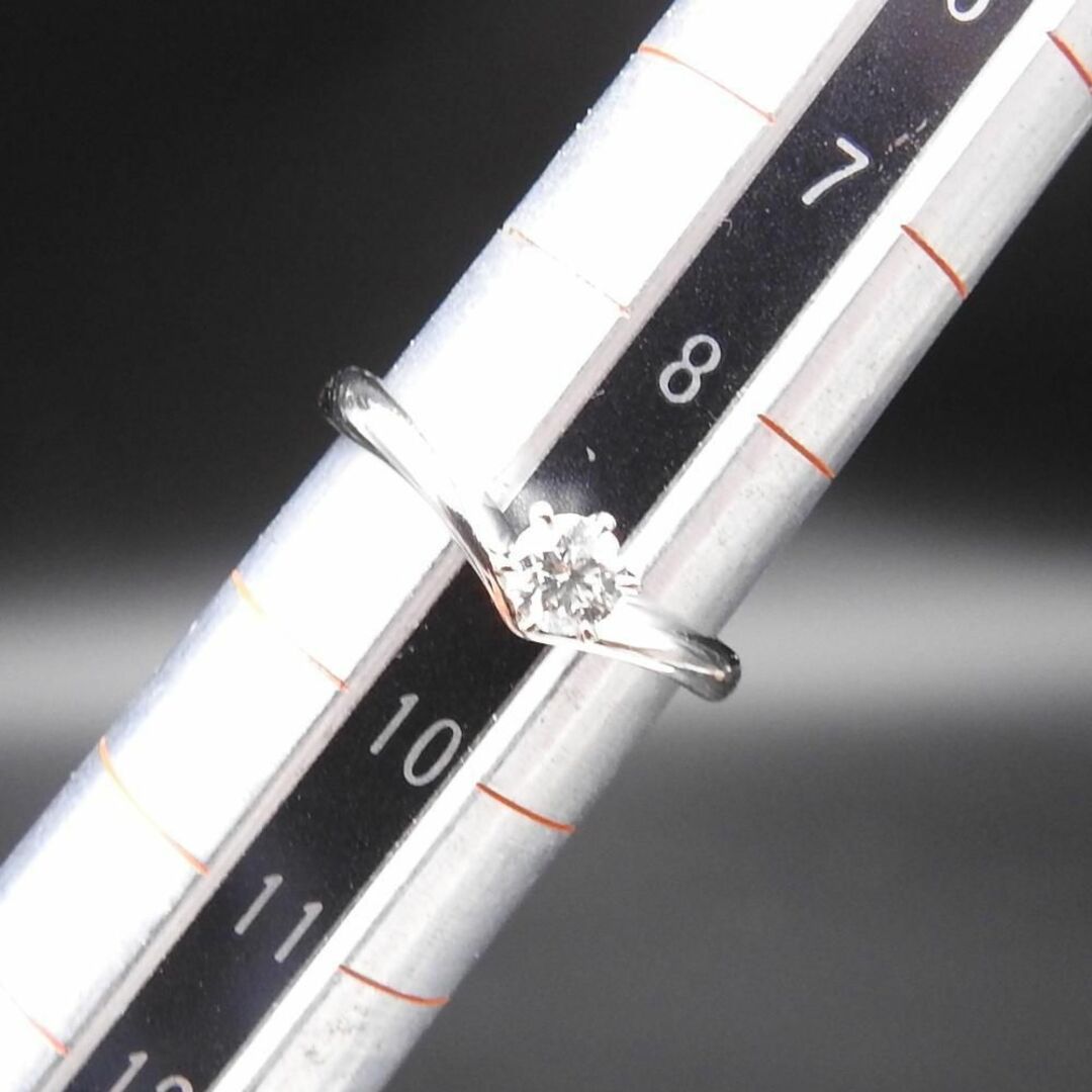 【美品】I-PRIMO（アイプリモ）Pt950  D0.23ct リング　９号 レディースのアクセサリー(リング(指輪))の商品写真