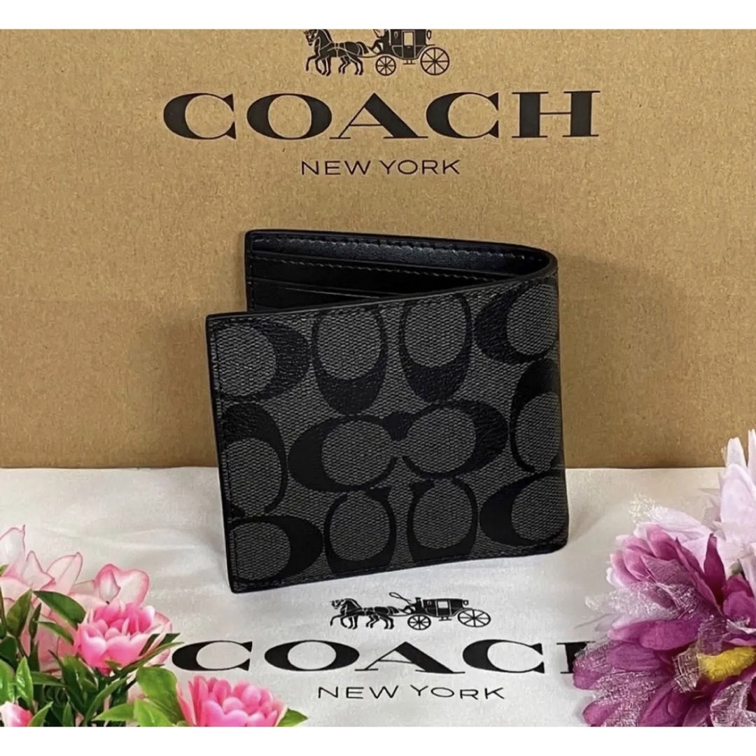 【超フォロー割】COACH 2つ折り財布　メンズ　レディース