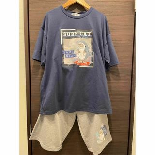 アベイル(Avail)の【新品】アベイル限定品　モフサンド　サメにゃん　ルームウェア　パジャマ　М(Tシャツ/カットソー(半袖/袖なし))