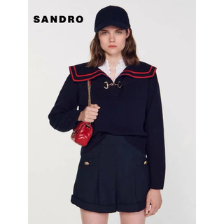 サンドロ(Sandro)のSandro2023新品　紺色　ニット　セーター(ニット/セーター)