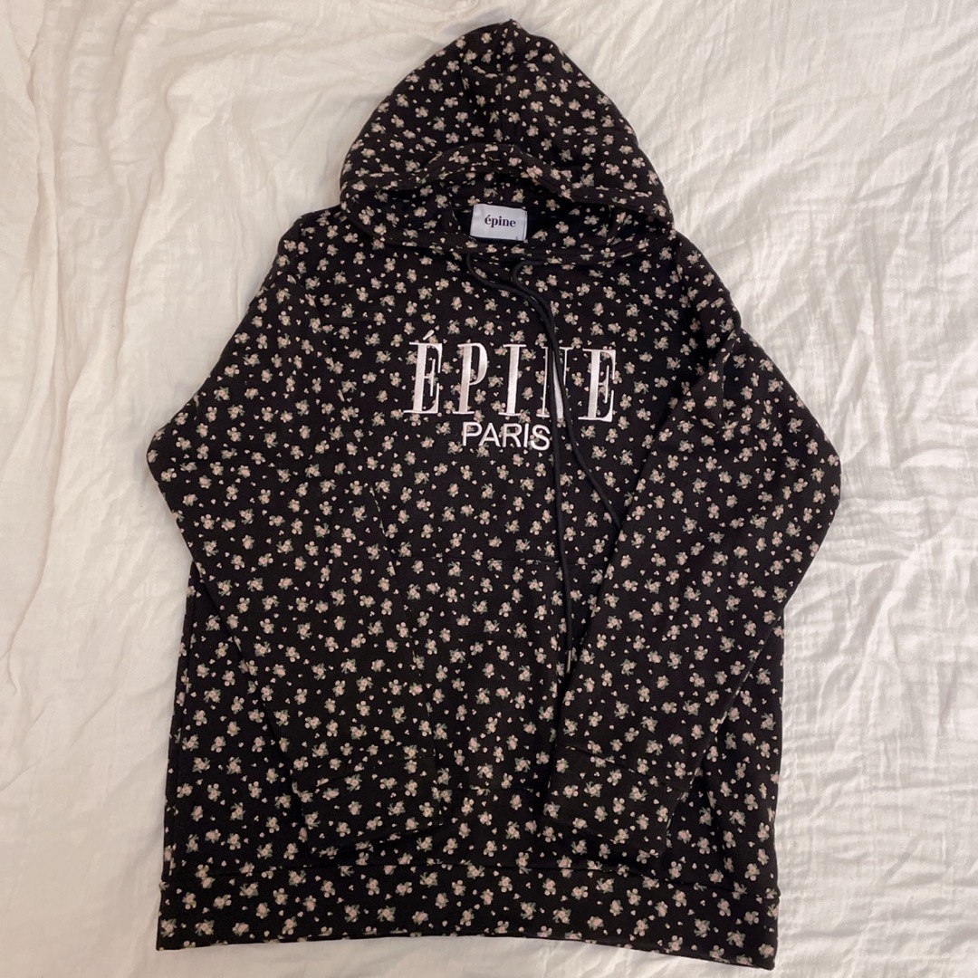 エピヌ ÉPINE PARIS hoodie flower black 花柄