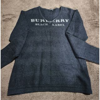 バーバリーブラックレーベル(BURBERRY BLACK LABEL)の◆BURBERRY BLACKLABEL◆ロゴ柄 カットソー サイズ表記2(カットソー(長袖/七分))