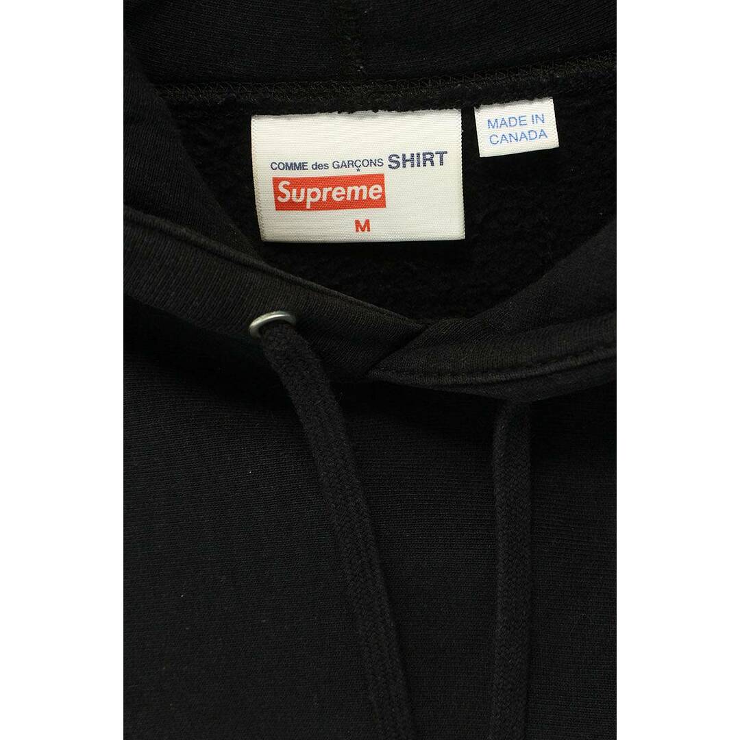 シュプリーム ×コムデギャルソンシャツ COMME des GARCONS SHIRT  17SS  Box Logo Hooded Sweatshirt ペーパーアートボックスロゴプルオーバーパーカー メンズ M