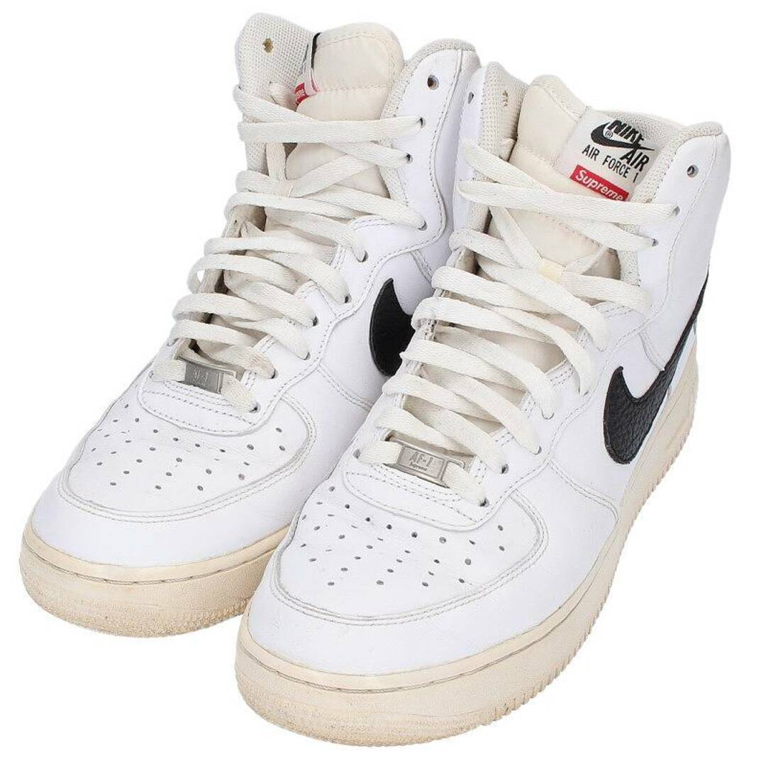 NIKE(ナイキ)のナイキ ×シュプリーム SUPREME  AIR FORCE 1 HIGH SUPREME SP 698696-100 エアフォース1ハイシュプリームスニーカー メンズ 27cm メンズの靴/シューズ(スニーカー)の商品写真