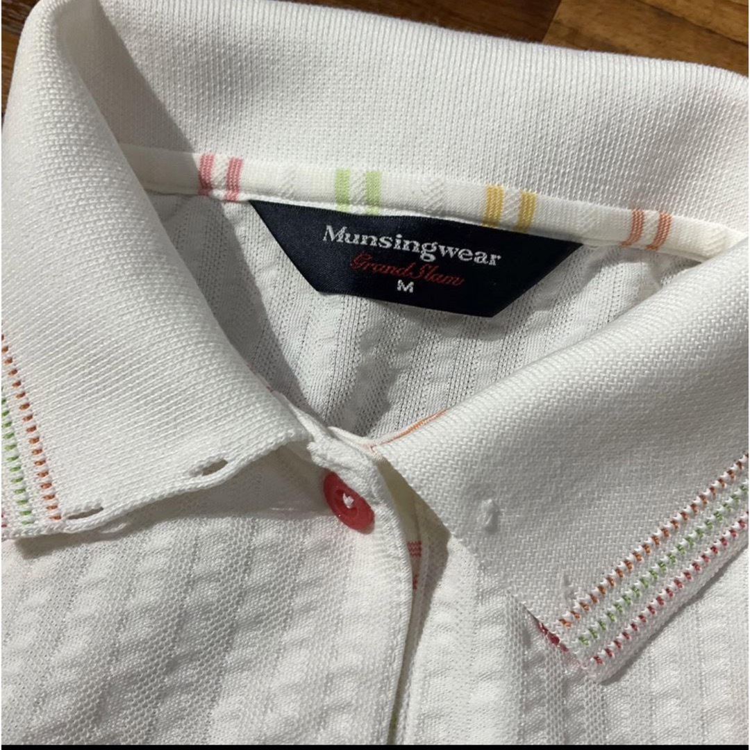 Munsingwear(マンシングウェア)の【Munsingwear Grand Slam】長袖ポロシャツ　白　サイズM レディースのトップス(ポロシャツ)の商品写真