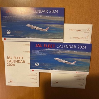 ジャル(ニホンコウクウ)(JAL(日本航空))のJAL 卓上　カレンダー　2024  2冊　匿名配送(カレンダー/スケジュール)