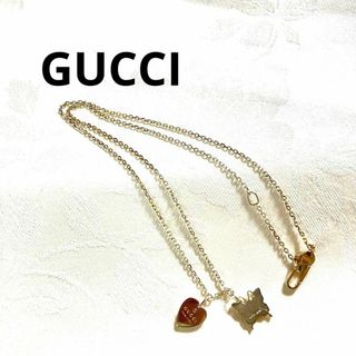 グッチ(Gucci)の【特別価格】美品❤︎GUCCI グッチ ハート&バタフライ シルバーネックレス(ネックレス)