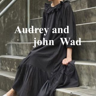 Audrey and John Wad クルーネック長袖ワンピース　ゆったり