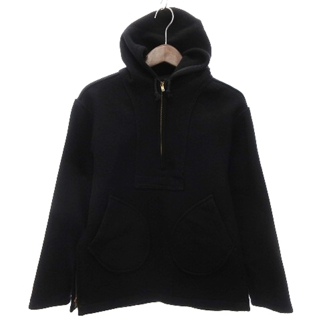 WAREHOUSE - ウエアハウス athletic wear ハーフジップ パーカー 黒 38