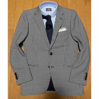 green label relaxing グリーンレーベルリラクシング ユナイテッドアローズ アルパカ混 グレンチェック テーラード ジャケット size44/茶 ◇■ メンズ