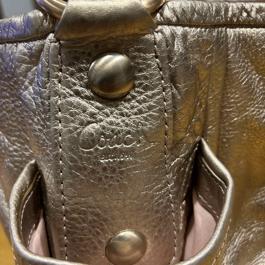 COACH(コーチ)のCoach Metalic Rose Gold Leather Satchel レディースのバッグ(ショルダーバッグ)の商品写真