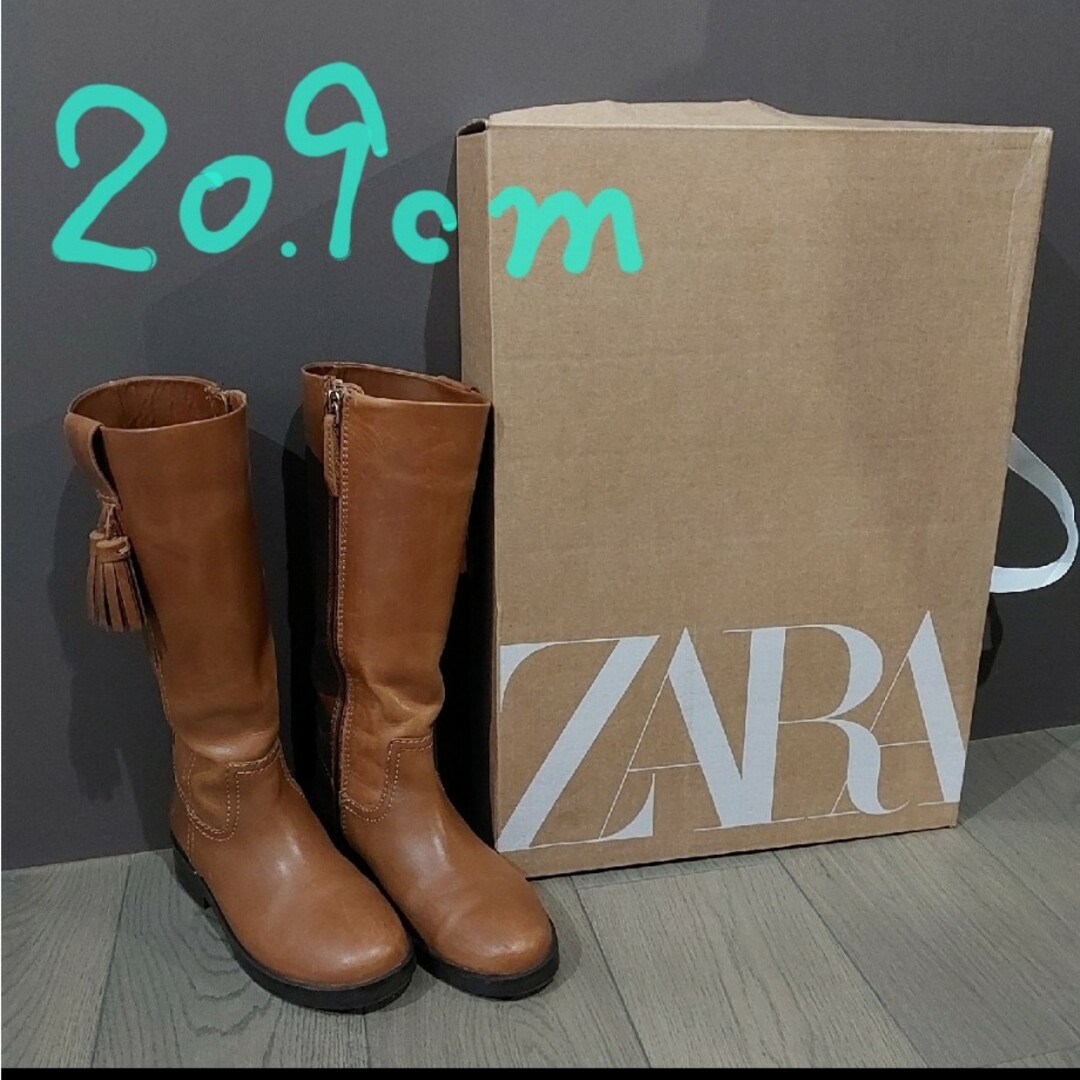 ZARA(ザラ)のロングブーツ キッズ/ベビー/マタニティのキッズ靴/シューズ(15cm~)(ブーツ)の商品写真