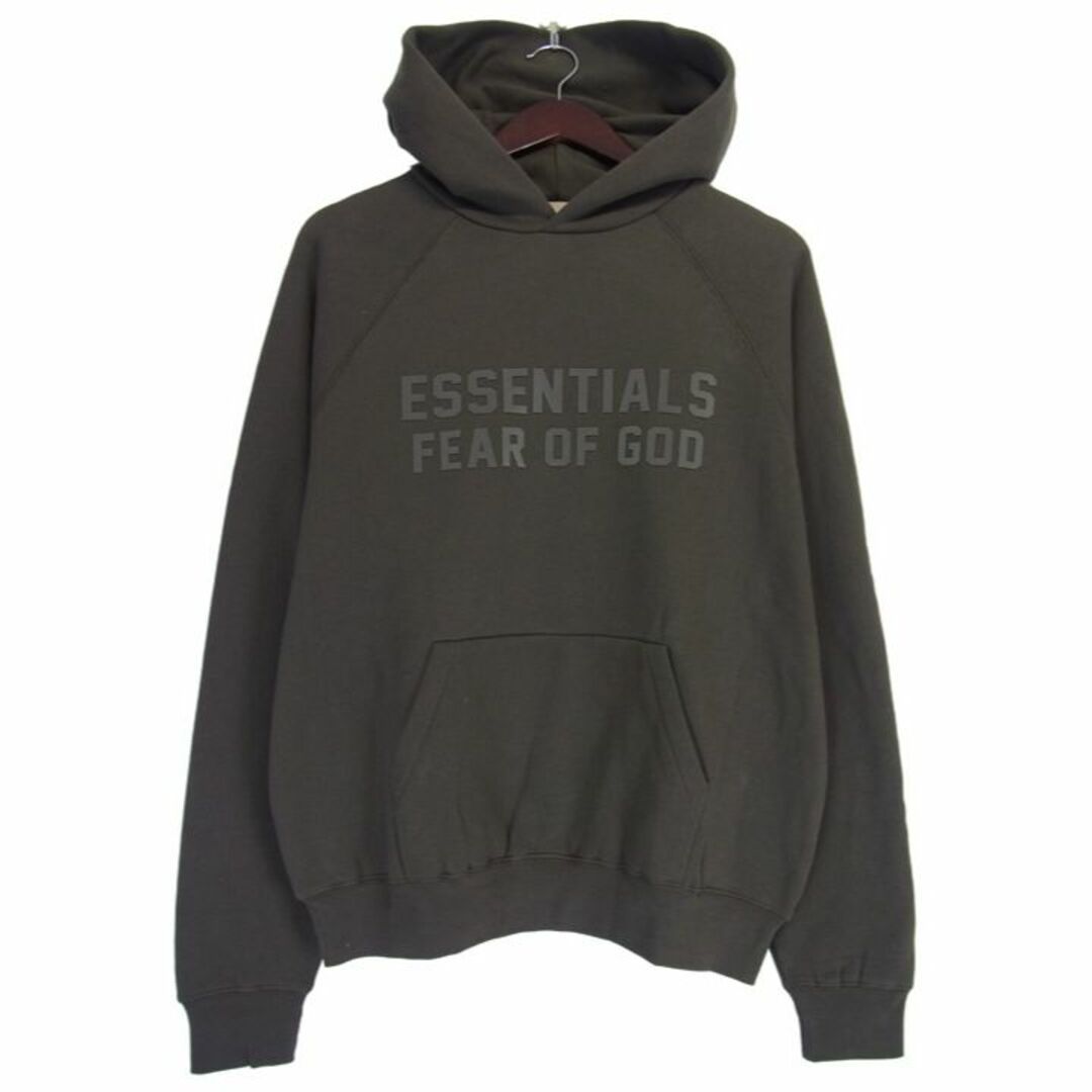 フィア オブ ゴッド エッセンシャルズ FEAR OF GOD ESSENTIALS ■ 23SS 【 Raglan Hoodie 】 フロント ラバー ロゴ ラグラン フーディ パーカー w16199