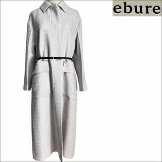 ebure - J7434新品エブール リュクスツイードベルテッドロングコート