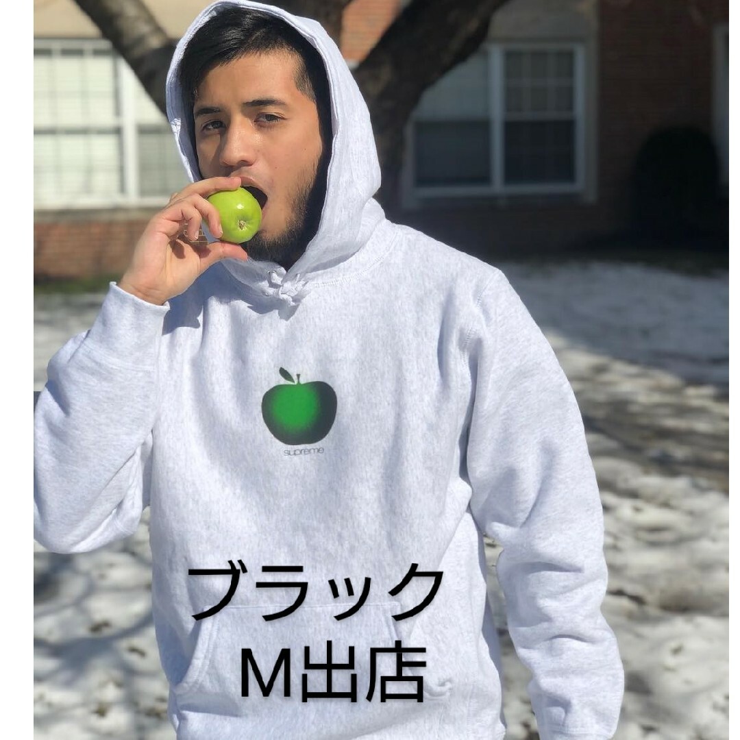 Supreme Apple Hooded パーカー　M Black