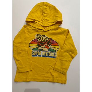 ヒステリックミニ(HYSTERIC MINI)のヒステリックミニ　ヒスミニ　フーディー　パーカー　スウェット　95 90 黄色(Tシャツ/カットソー)