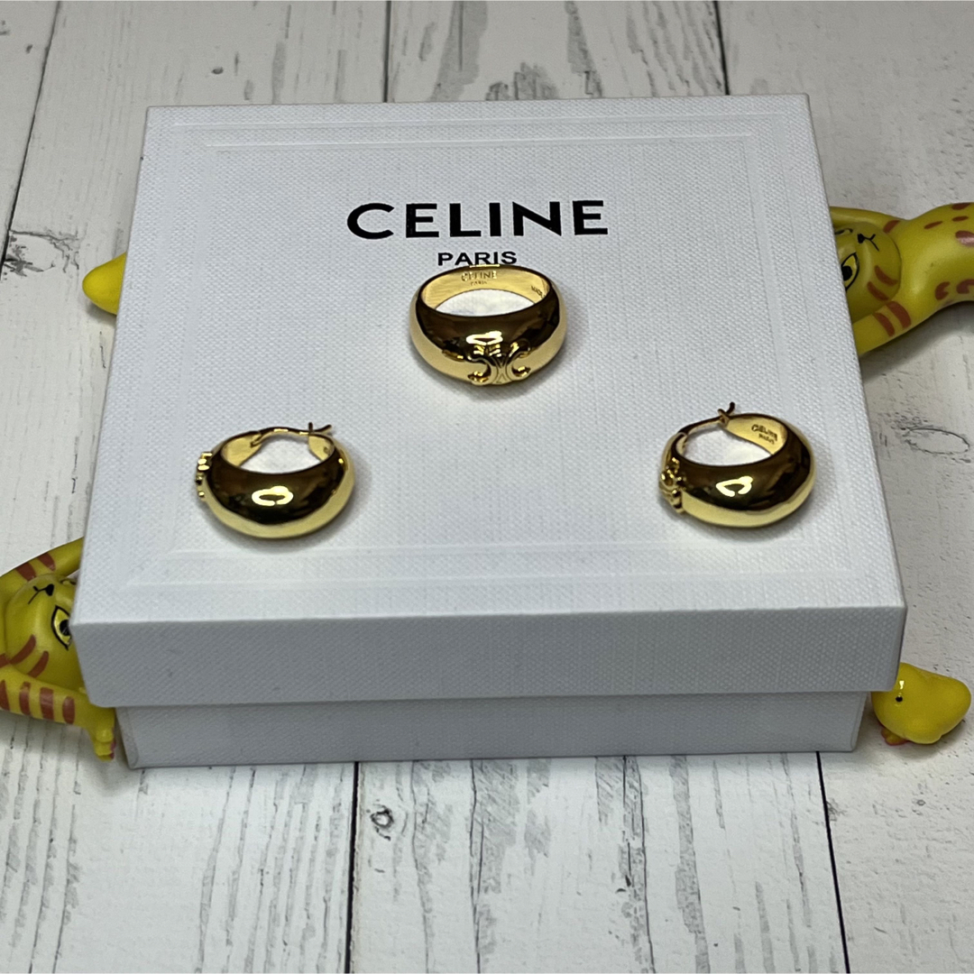 celine - CELINE TRIOMPHE セリーヌ トリオンフ リング ピアス セット ...