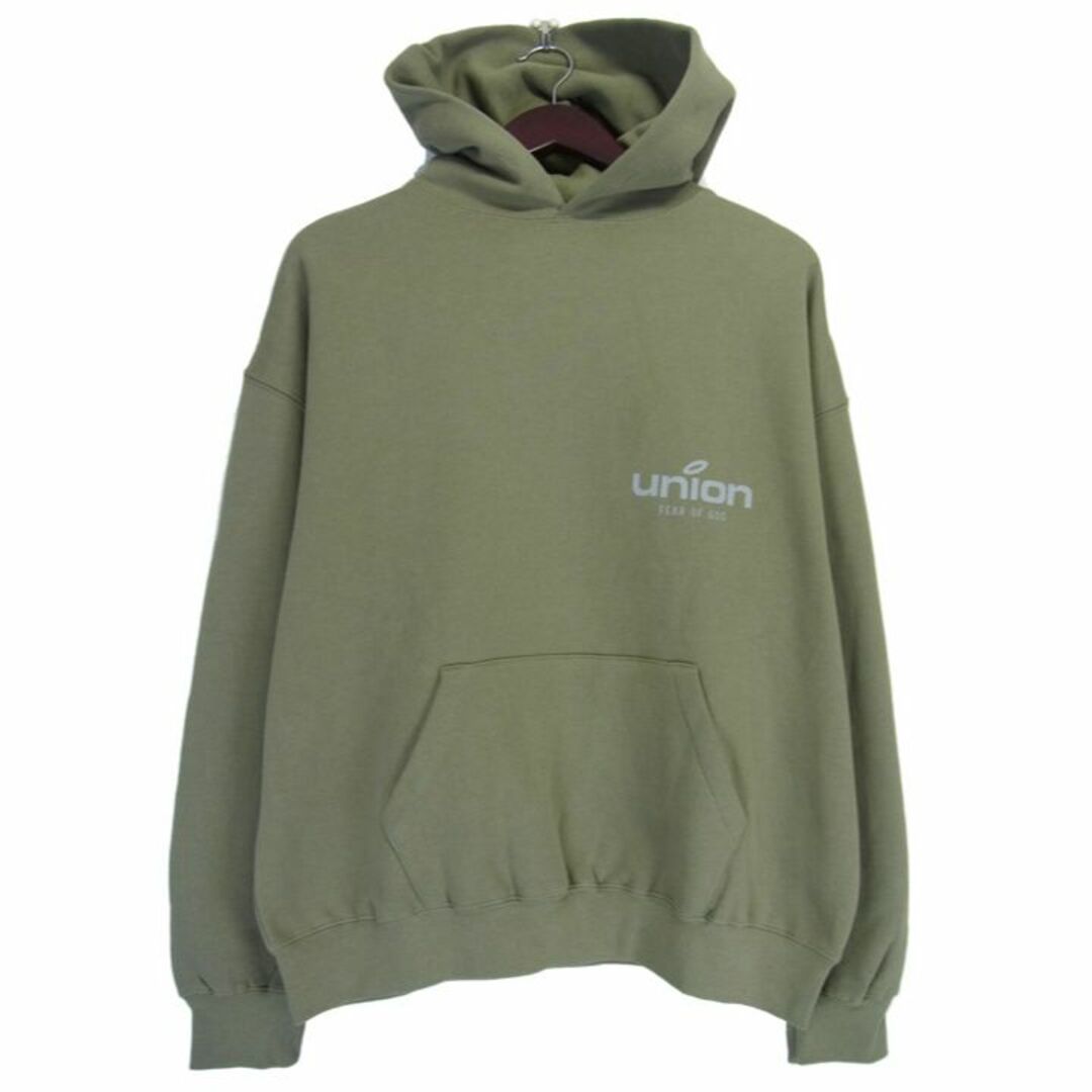 フィア オブ ゴッド エッセンシャルズ FEAR OF GOD ESSENTIALS × ユニオン UNION ■ 21AW 【 Vintage Hoodie 】 ロゴ プリント ヴィンテージ フーディ パーカー w16219