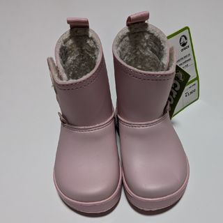 クロックス(crocs)のcrocs クロックス ブーツ 15cmピンク(長靴/レインシューズ)