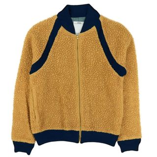 ヴィスヴィム(VISVIM)の美品 ビズビム 14AW ALCES FLEECE BLOUSON ボアフリースブルゾン メンズ キャメル ネイビー 1 ジャケット ウール VISVIM(ブルゾン)