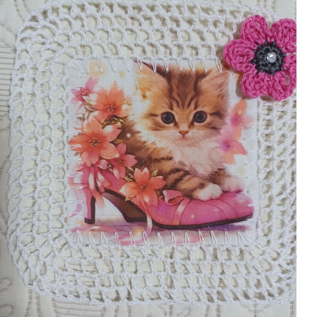 ハンドメイド 猫柄 ミニコースター | フリマアプリ ラクマ
