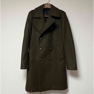 ザラ(ZARA)の新品 ZARA コート メンズ m チェスターコート ダークブラウン 黒 ウール(チェスターコート)