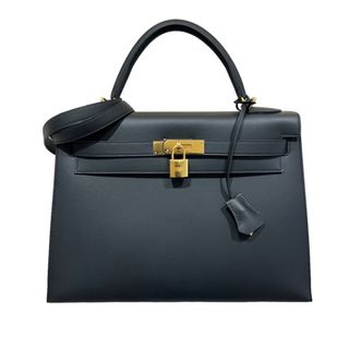 エルメス(Hermes)の　エルメス HERMES ケリー32 外縫い T刻印 ブラック/GD金具 ソンブレロ レディース ハンドバッグ(ハンドバッグ)