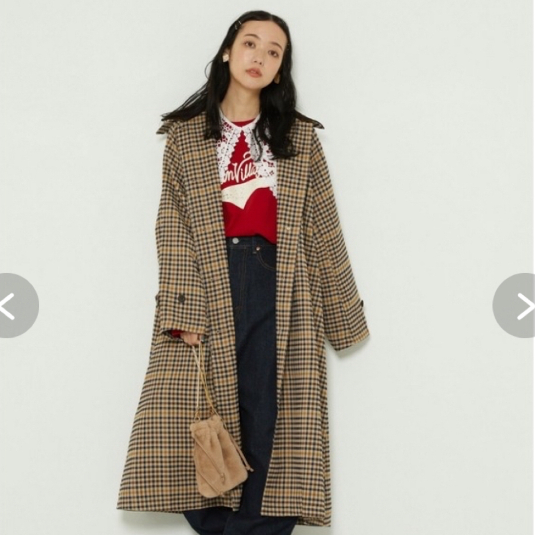 フリークスストア ウールロングコート チェックコート フリークスストア ウールロングコート チェックコート