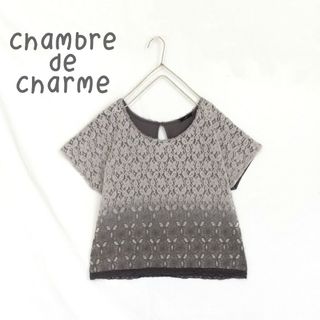 シャンブルドゥシャーム(chambre de charme)の【 chambre de charme 】レースドルマンカットソー(カットソー(半袖/袖なし))