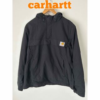 希少✨ carhartt 中綿ジャケット　ハーフジップ  黒　M ナイロン