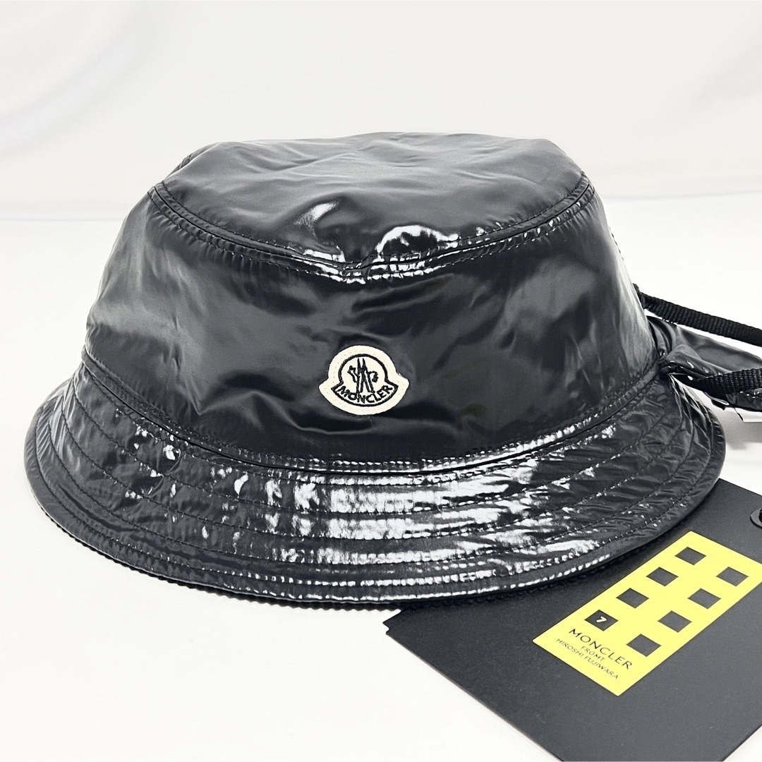 新品 モンクレール Moncler バケット ハット 帽子 リバーシブル 黒のサムネイル