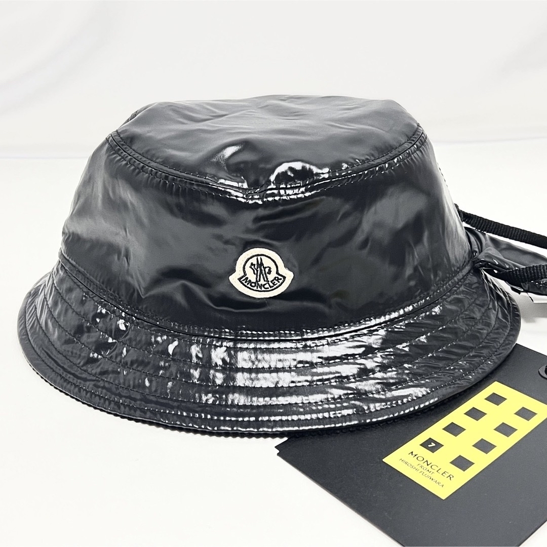 monclerサイズL■新品■モンクレールBUCKETリバーシブル バケットハット 黒 メンズ