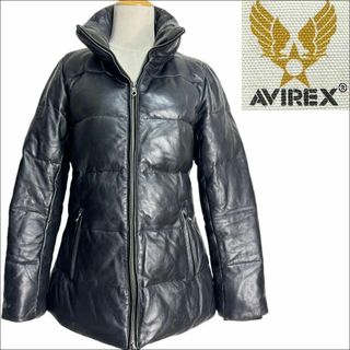 AVIREX ニットコンビダウンコート ダウンジャケット ツイード